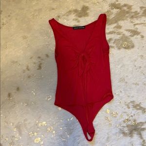 Red body suit